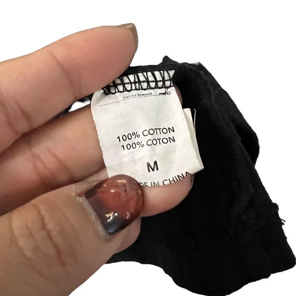 FTW Mens Black Red Embroidered Uncle Scrooge McDuck Piranha Plant Tshirt M - Picture 6 of 9